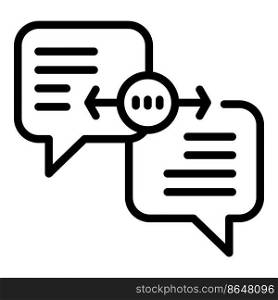 Chat call icon outline vector. Support service. Tech online. Chat call icon outline vector. Support service