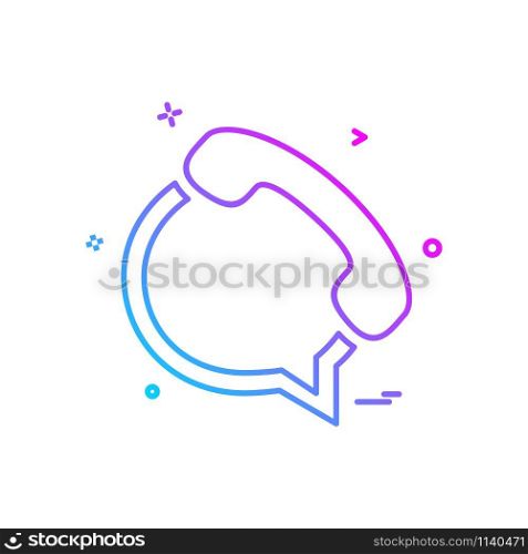 chat call sms icon vector design