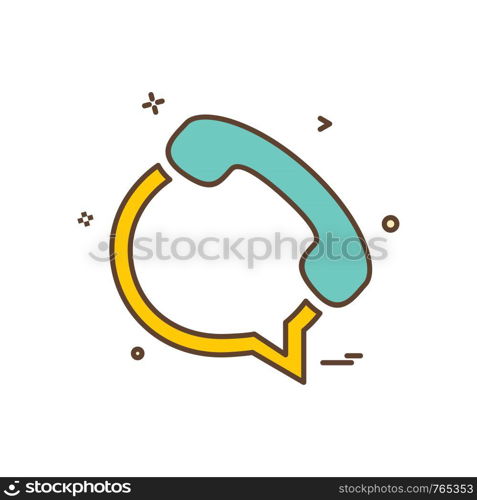 chat call sms icon vector design
