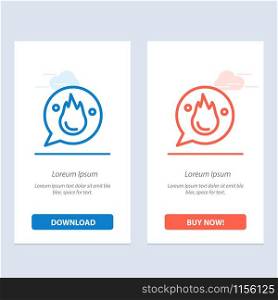 Chat, Career, Education, Motivation, Training Blue and Red Download and Buy Now web Widget Card Template