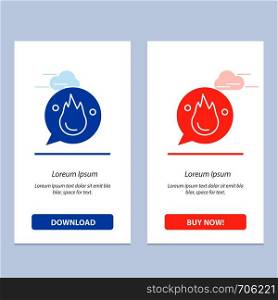Chat, Career, Education, Motivation, Training Blue and Red Download and Buy Now web Widget Card Template