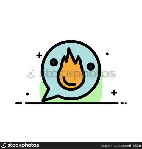 Chat, Career, Education, Motivation, Training Business Flat Line Filled Icon Vector Banner Template