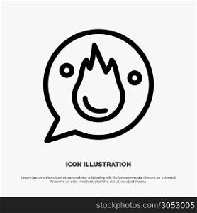 Chat, Career, Education, Motivation, Training Line Icon Vector