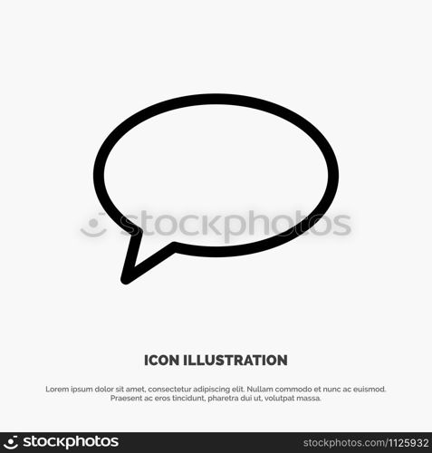 Chat, Chatting, Massage, Mail Line Icon Vector