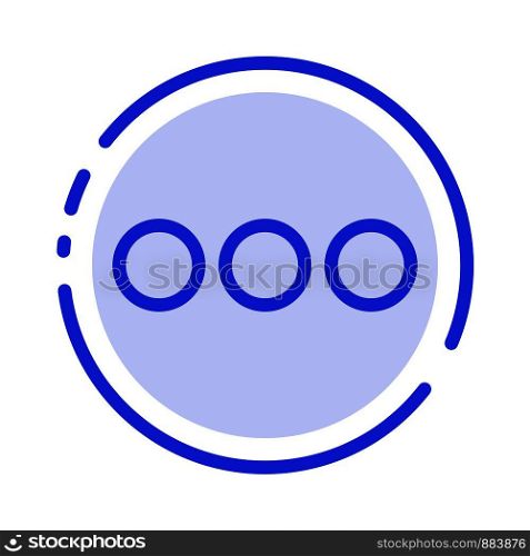 Chat, Chatting, Massage, Sign Blue Dotted Line Line Icon
