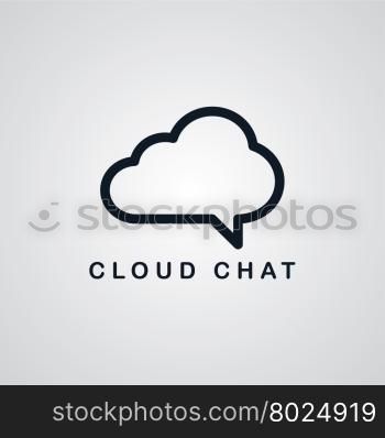 chat cloud theme. chat cloud theme vector art graphic illustration