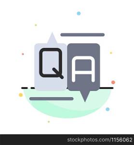 Chat, Comment, Education, Message Abstract Flat Color Icon Template