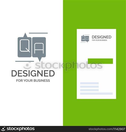 Chat, Comment, Education, Message Grey Logo Design and Business Card Template