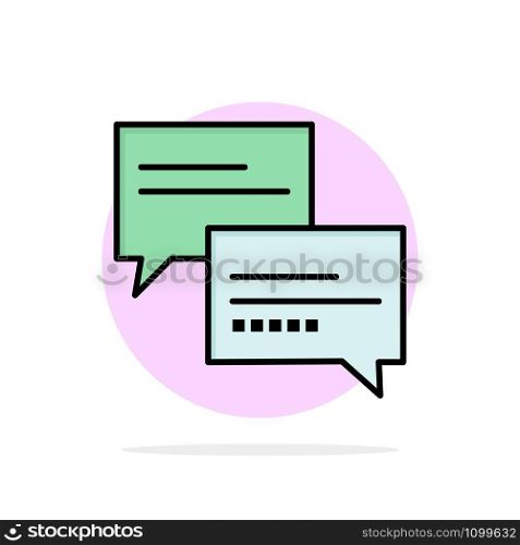 Chat, Comment, Message, Education Abstract Circle Background Flat color Icon
