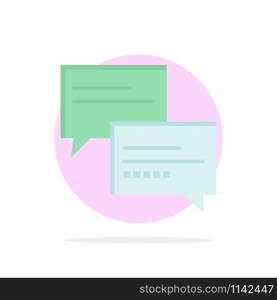 Chat, Comment, Message, Education Abstract Circle Background Flat color Icon