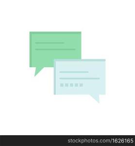 Chat, Comment, Message, Education  Flat Color Icon. Vector icon banner Template