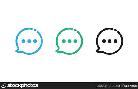 Chat dialogue icons set isolated on white background Vector EPS 10. Chat dialogue icons set isolated on white background. Vector EPS 10
