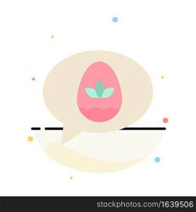 Chat, Egg, Easter, Nature Abstract Flat Color Icon Template