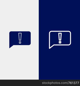 Chat, Error, Basic, Ui Line and Glyph Solid icon Blue banner Line and Glyph Solid icon Blue banner