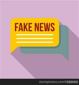 Chat fake news icon. Flat illustration of chat fake news vector icon for web design. Chat fake news icon, flat style