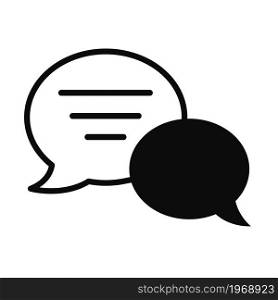 Chat flat icon vector illustration isolated on white background. Chat flat icon vector illustration isolated on white