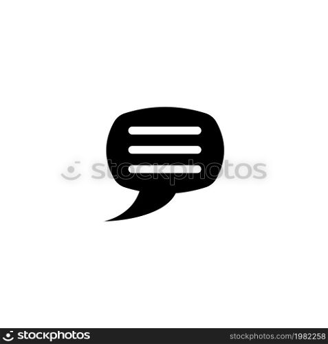 Chat. Flat Vector Icon. Simple black symbol on white background. Chat Flat Vector Icon