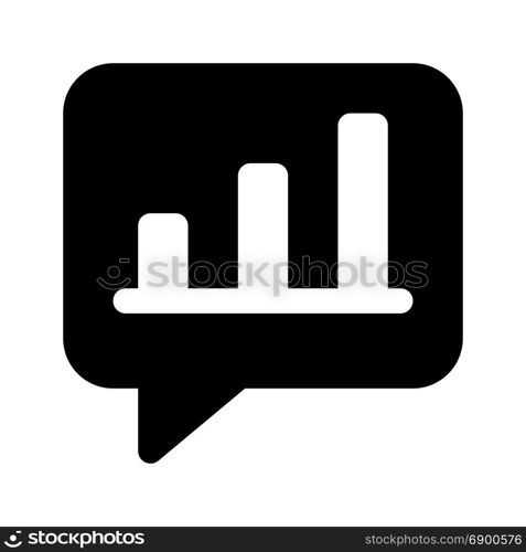 chat graph, icon on isolated background