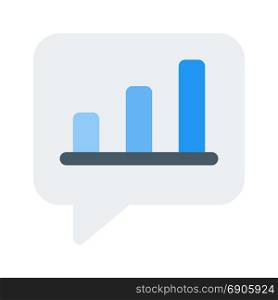 chat graph, icon on isolated background