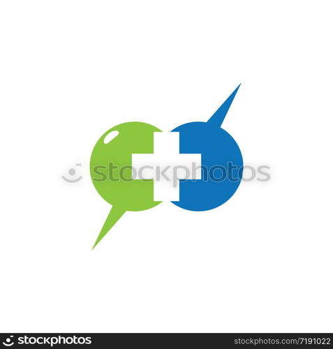 Chat health symbol illustration