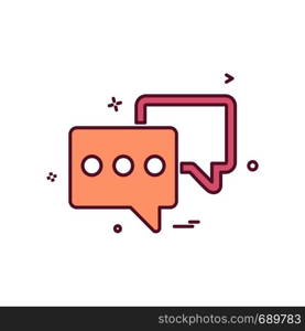 Chat icon design vector