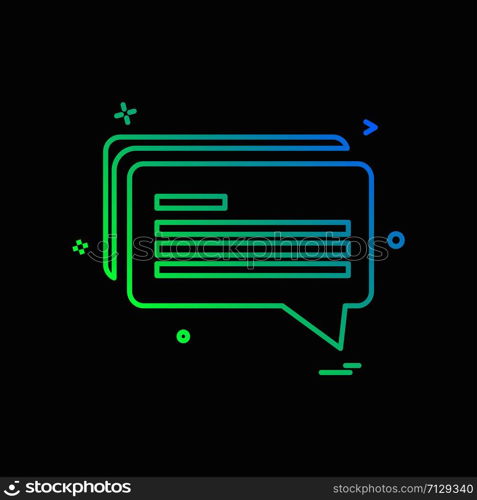 Chat icon design vector