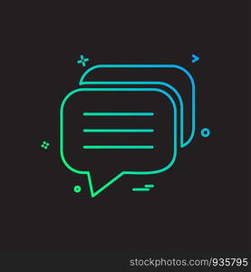 Chat icon design vector