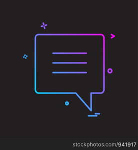 Chat icon design vector