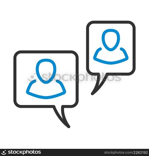 Chat Icon. Editable Bold Outline With Color Fill Design. Vector Illustration.