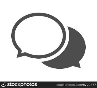 Chat icon in trendy style. Speech bubble symbol. Online conversation, dialog. Outline style icon for web design. Vector illustration.