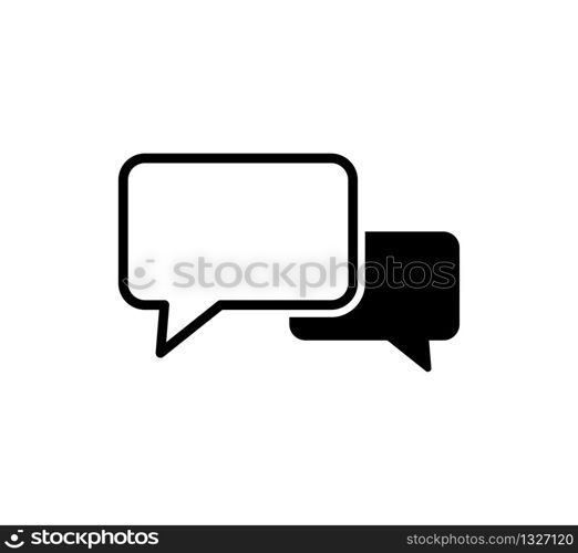 Chat icon vector isolated element. Talk bubble speech sign. Blank bubbles vector icon. Message vector icon. EPS 10