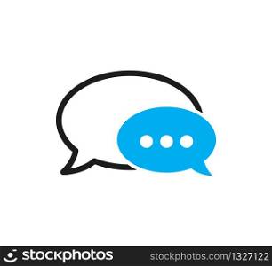 Chat icon vector isolated element. Talk bubble speech sign. Blank bubbles vector icon. Message vector icon. EPS 10