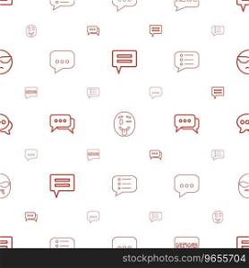 Chat icons pattern seamless white background Vector Image