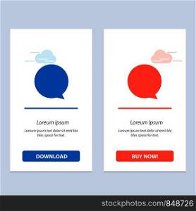 Chat, Instagram, Interface Blue and Red Download and Buy Now web Widget Card Template