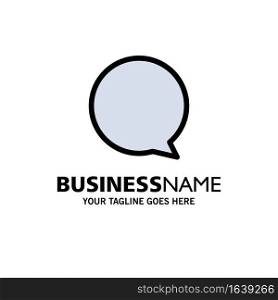 Chat, Instagram, Interface Business Logo Template. Flat Color