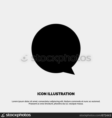 Chat, Instagram, Interface solid Glyph Icon vector
