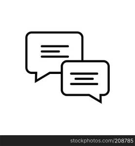 Chat line icon on a white background. Vector illustration