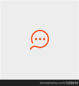 Chat Logo Template Design Simple Vector Illustration. Chat talk Logo Design Simple Vector Illustration