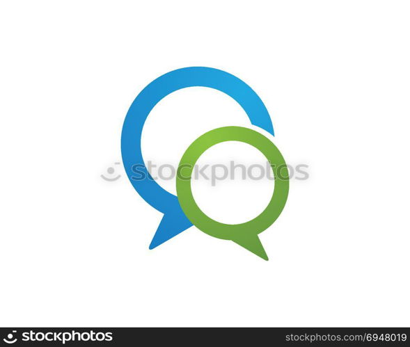 Chat Logo Template Design Vector