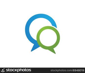 Chat Logo Template Design Vector