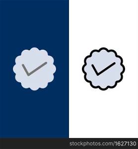 Chat, Media, Message, Social, Twitter  Icons. Flat and Line Filled Icon Set Vector Blue Background