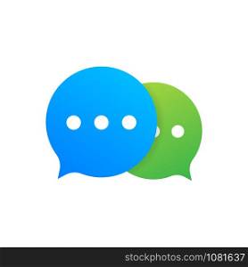 Chat Message Bubbles icon on white background. Vector stock illustration. Chat Message Bubbles icon on white background. Vector stock illustration.