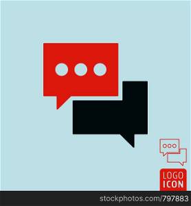 Chat message icon. Speech bubble symbol. Vector design illustration.. Chat message icon - speech bubble symbol. Vector illustration.