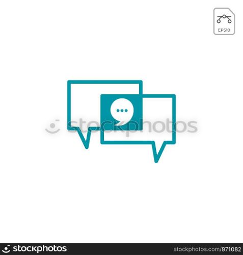 Chat Message speech Conversation logo icon vector isolated. Chat Message, speech, Conversation logo or icon vector isolated