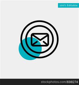 Chat, Message, Support, Text Message, Typing turquoise highlight circle point Vector icon