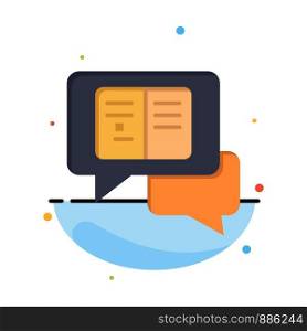 Chat, Messages, Popup, Sms Abstract Flat Color Icon Template