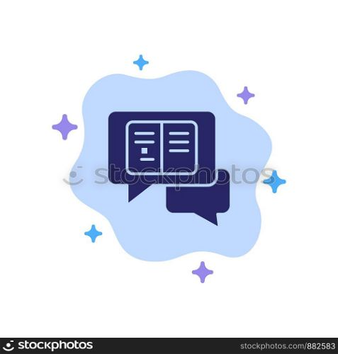 Chat, Messages, Popup, Sms Blue Icon on Abstract Cloud Background
