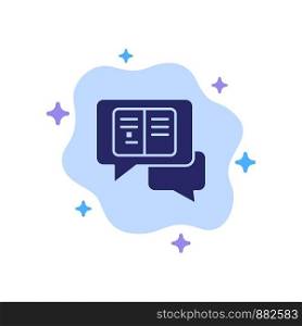 Chat, Messages, Popup, Sms Blue Icon on Abstract Cloud Background