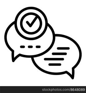 Chat online icon outline vector. Live support. Call service. Chat online icon outline vector. Live support