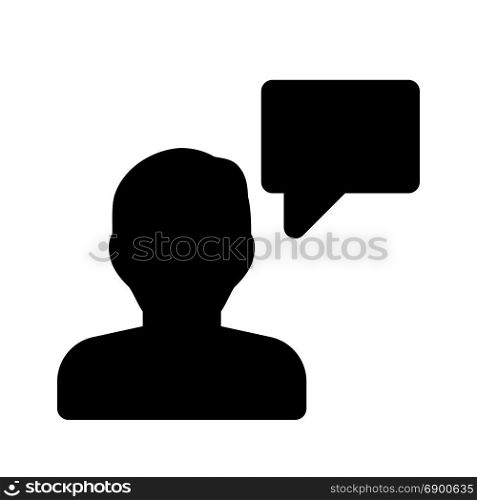 chat person, icon on isolated background